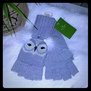 Kate spade who me owl mittens gloves